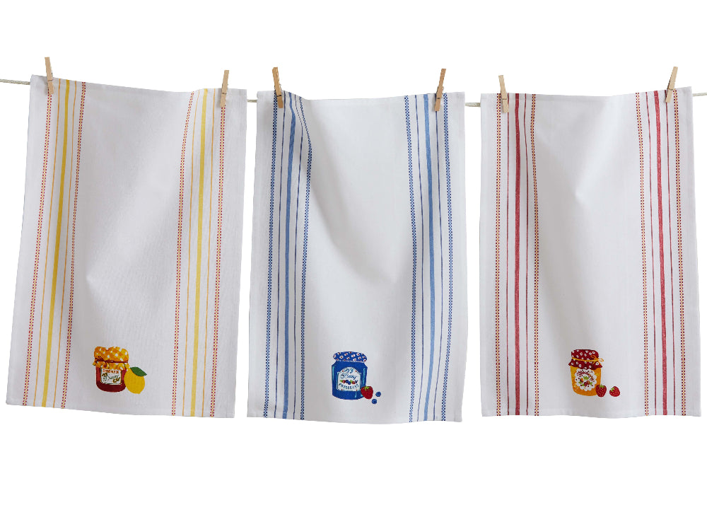 TAG Fruit Jam Jar Cotton Dish Towels - 3 pc.