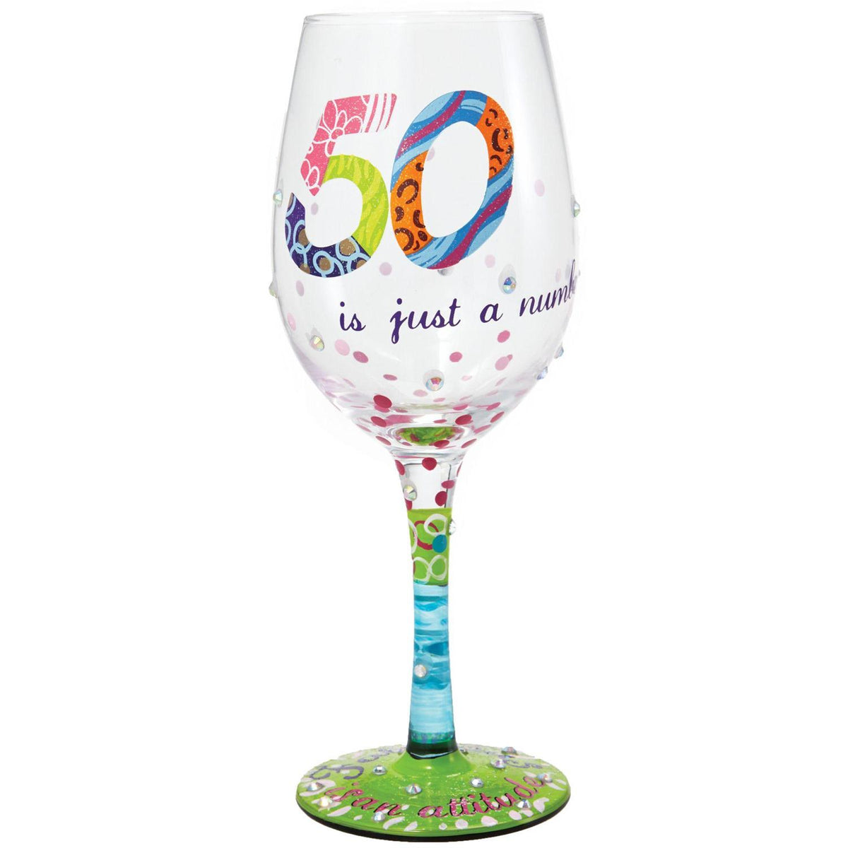 Lolita Hand-Painted Wine Glasses (Birthdays) - 15 oz.