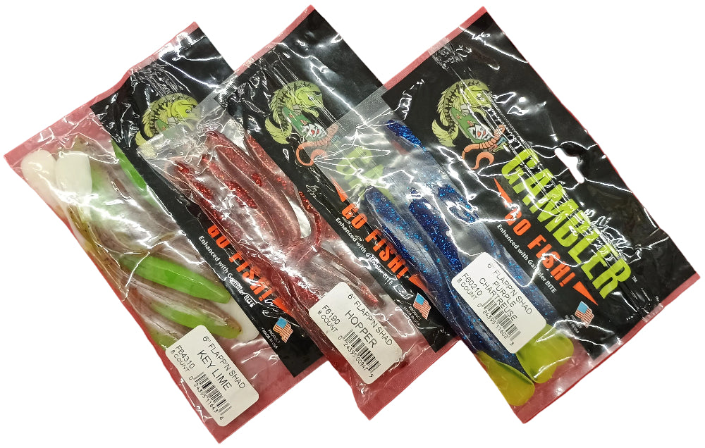 Gambler 6" Flapp'n Shad Soft Jerkbait - 8 pc.