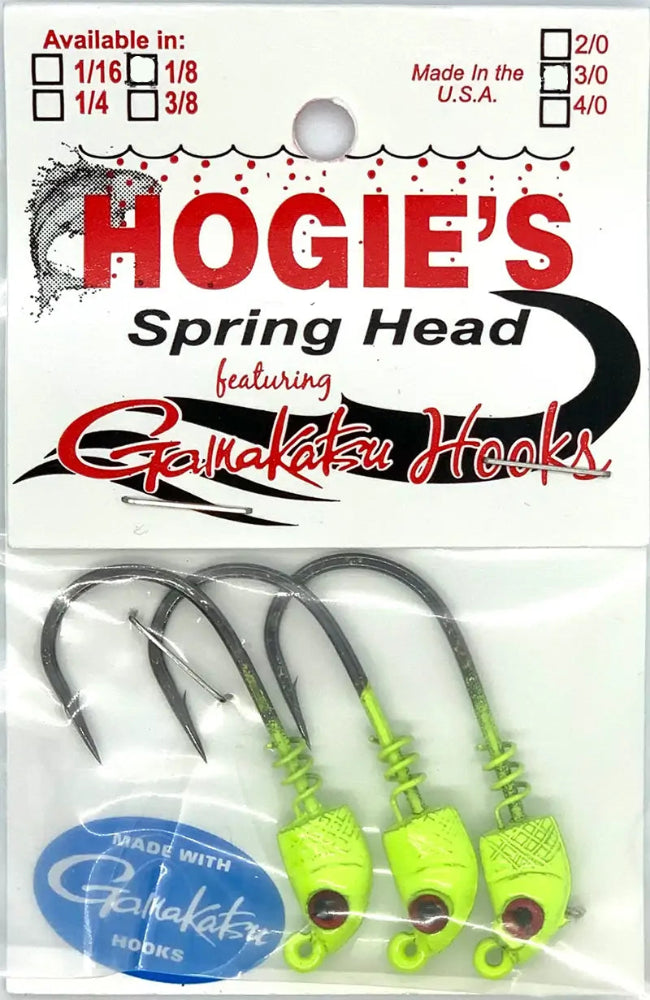 Hogie's Spring Head Gamakatsu Black Nickel Jigheads (3/0) - 3 pc.