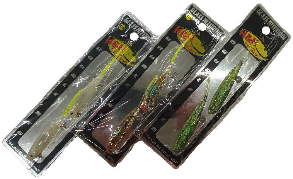 H&H Glass Minnow 1/8 oz. Double Rig Lures