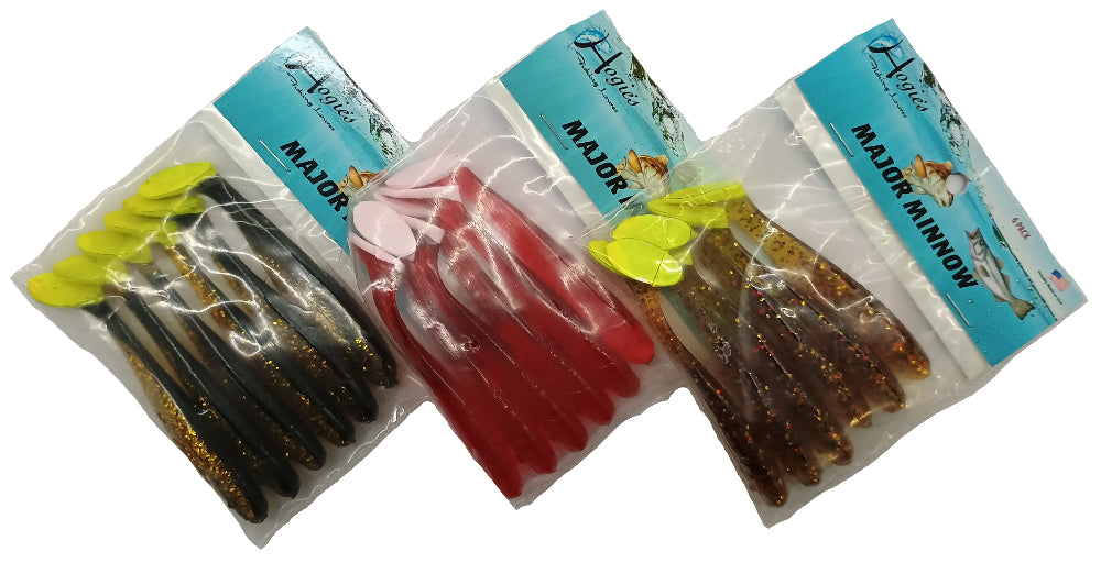 Hogie's Major Minnow 3.5" Soft Lures - 6 pc.