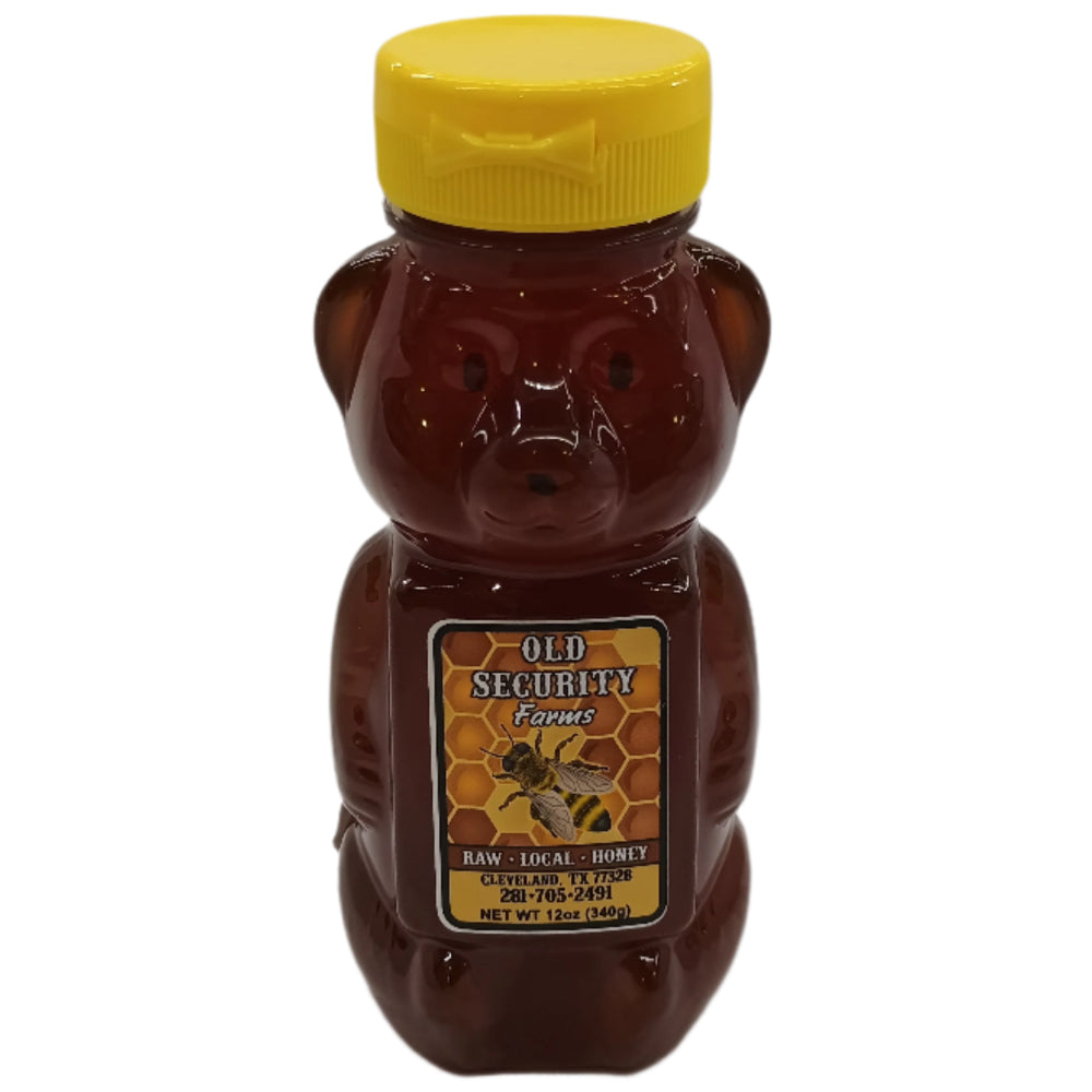 Old Security Farms Natural Raw Honey - 12 oz. (Bear Bottle)