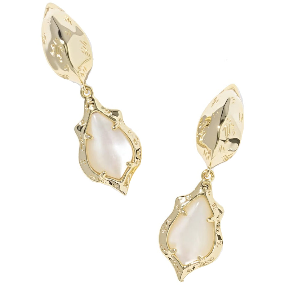 Kendra Scott Adriana Gold Scalloped Frame Earrings