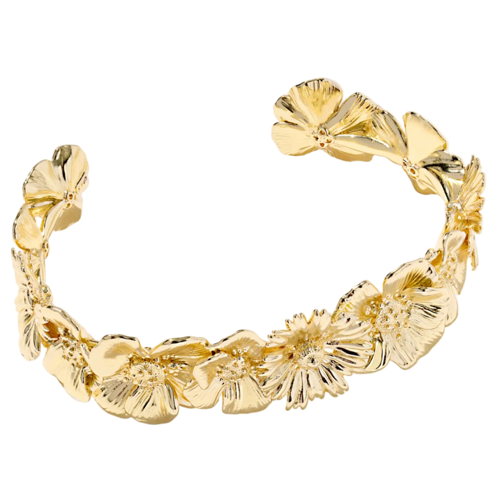 Kendra Scott Cailey Gold Flower Cuff Bracelet