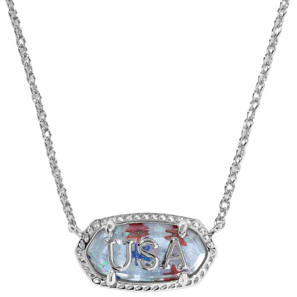 Kendra Scott Elisa "USA" Short Pendant Necklace