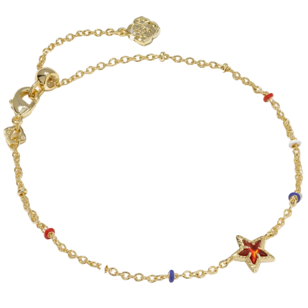 Kendra Scott Mini Cassidy Gold & Enameled Star Charm Bracelet