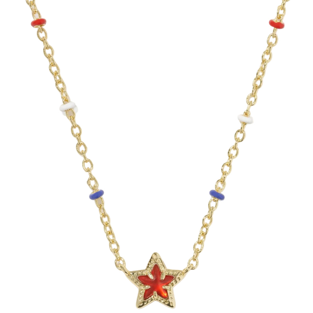 Kendra Scott Mini Cassidy Gold & Enameled Star Short Pendant Necklace