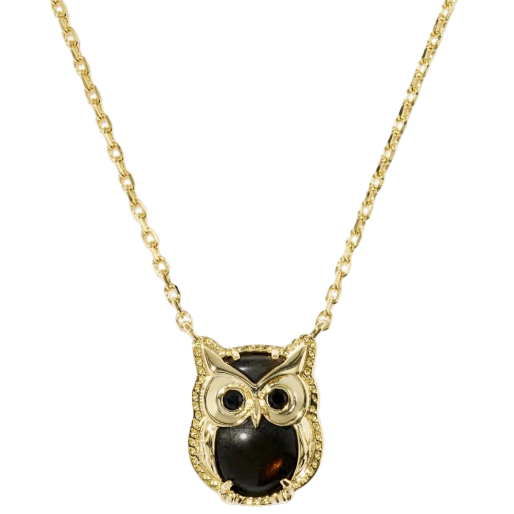 Kendra Scott Gold Owl Short Pendant Necklace