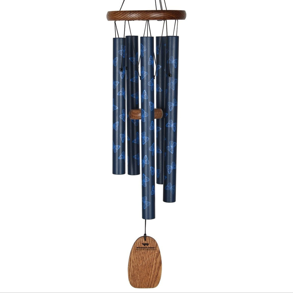 Woodstock Silkscreened Floral Garden Chimes - 24"