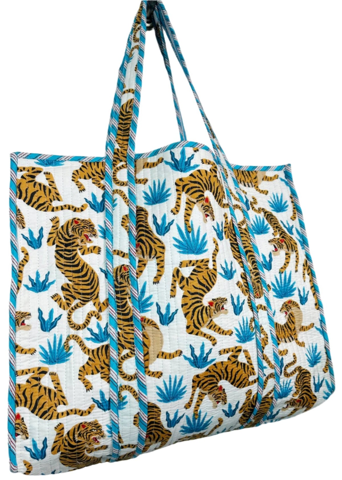 Folklore Couture Quilted Cotton Totes - 17.5" x 17.5"