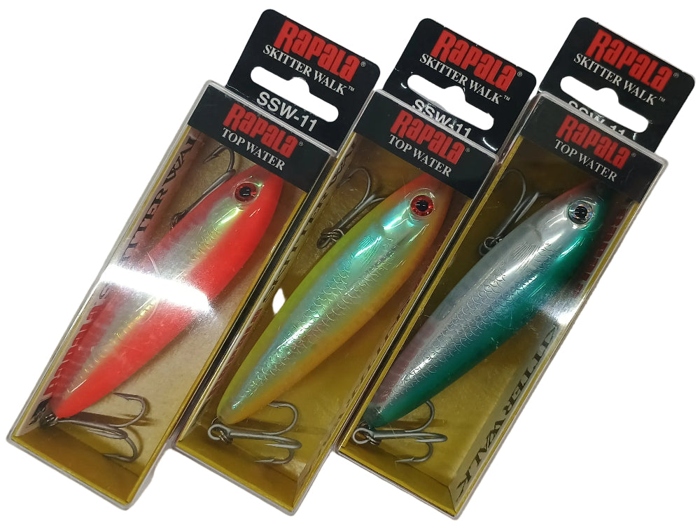 Rapala Skitter Walk Topwater Hard Lures - SW-8 & SSW-11