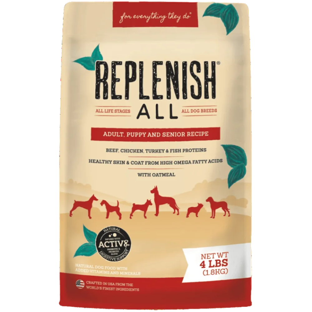 Replenish All Multi-Protein Premium Dry Dog Food - 4 lb. & 44 lb.