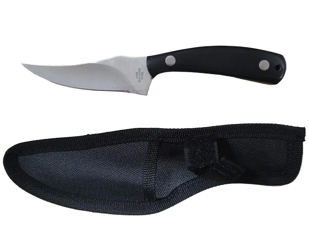 Marlin Stainless Steel Fixed Blade Skinner Knife (w/ Sheath) - 3"