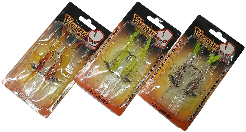 Vudu Shrimp Pre-Rigged Lures - 3.25"