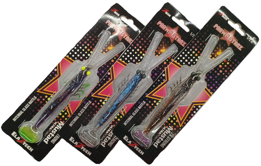 Z-Man PrawnstarZ 3.5" Pre-Rigged Soft Lures - 3.5" & 5"