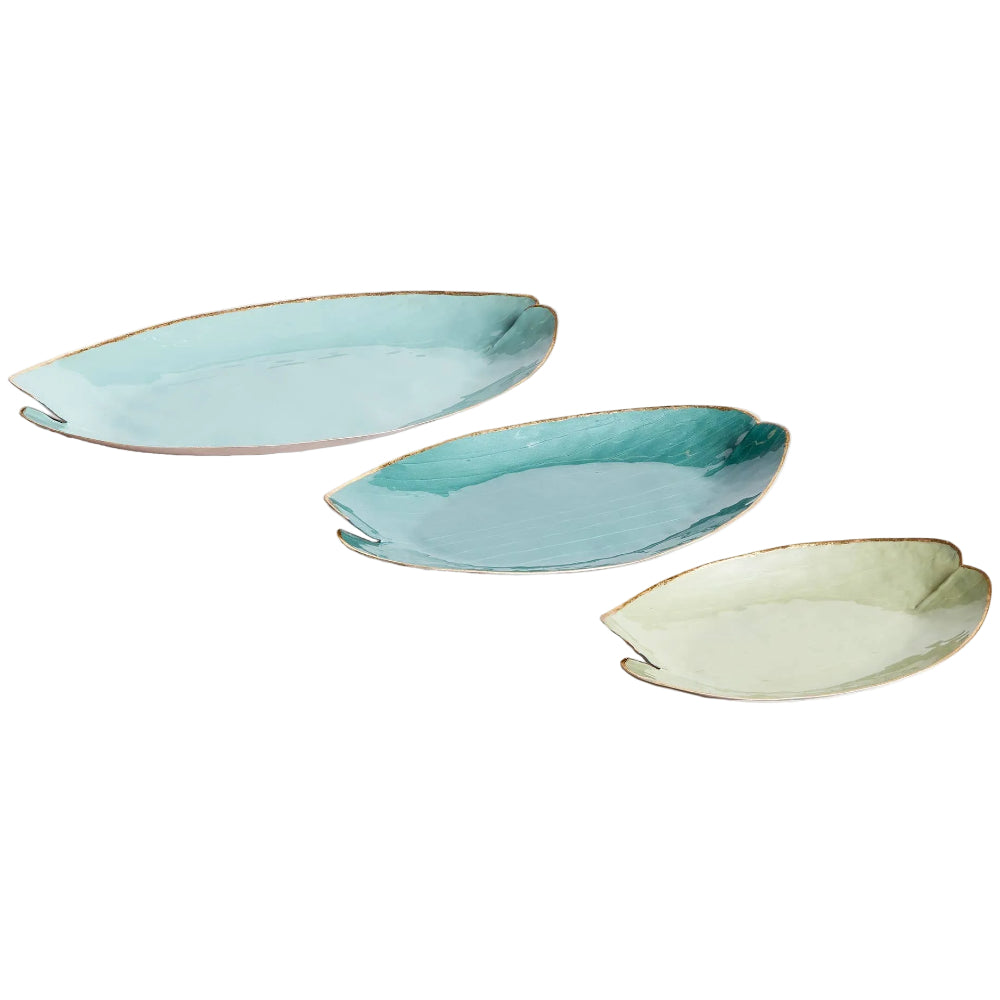 Napa Camden Enameled Iron Lilypad Platters
