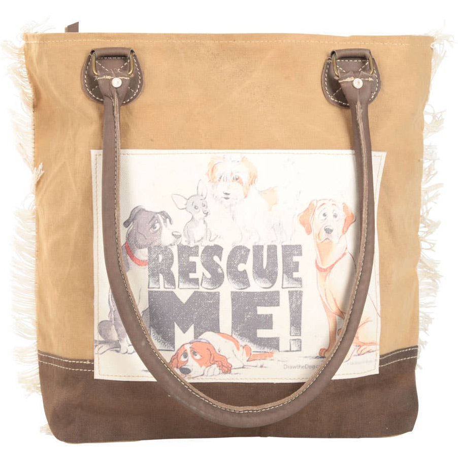 Clea Ray Canvas "Rescue Me" Tote