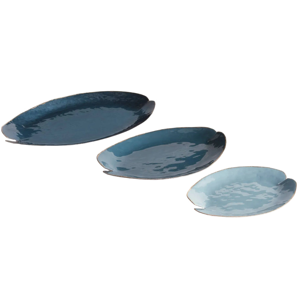 Napa Camden Enameled Iron Lilypad Platters