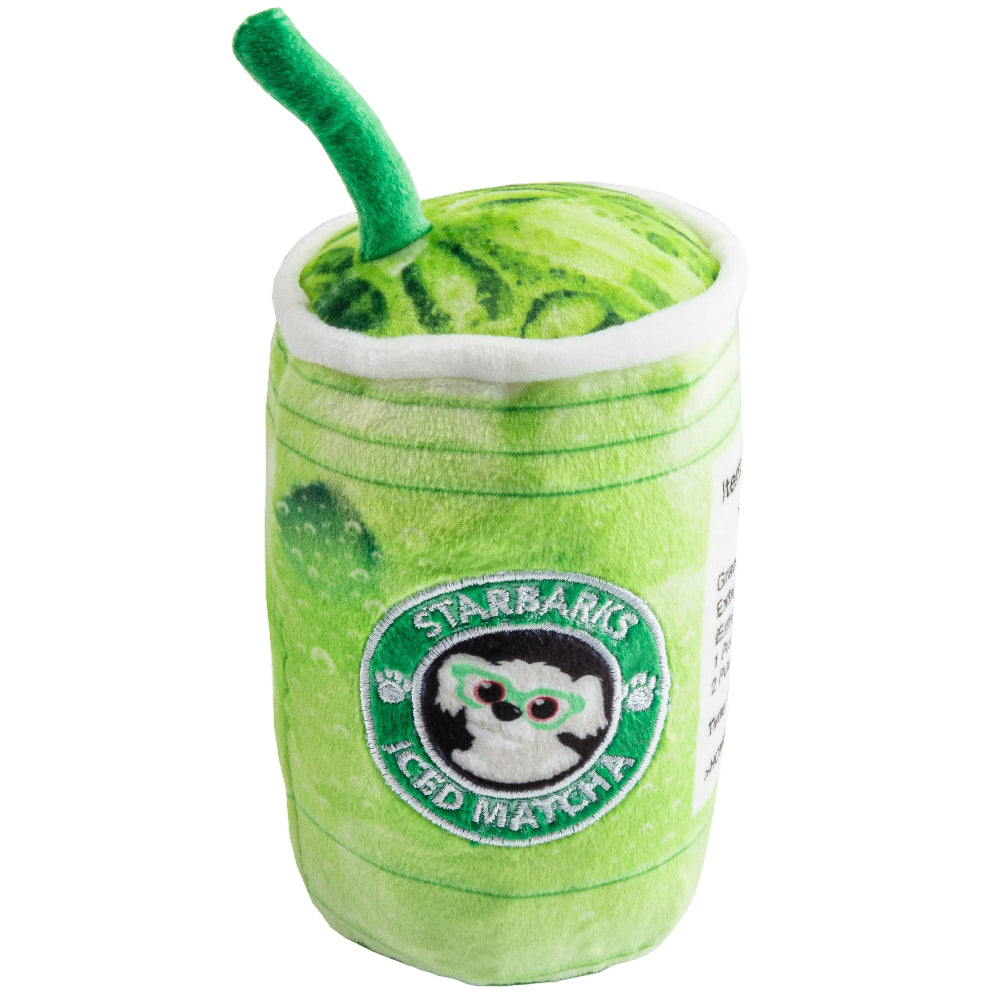 "Starbarks" Plush Iced Matcha Dog Toy - 5"