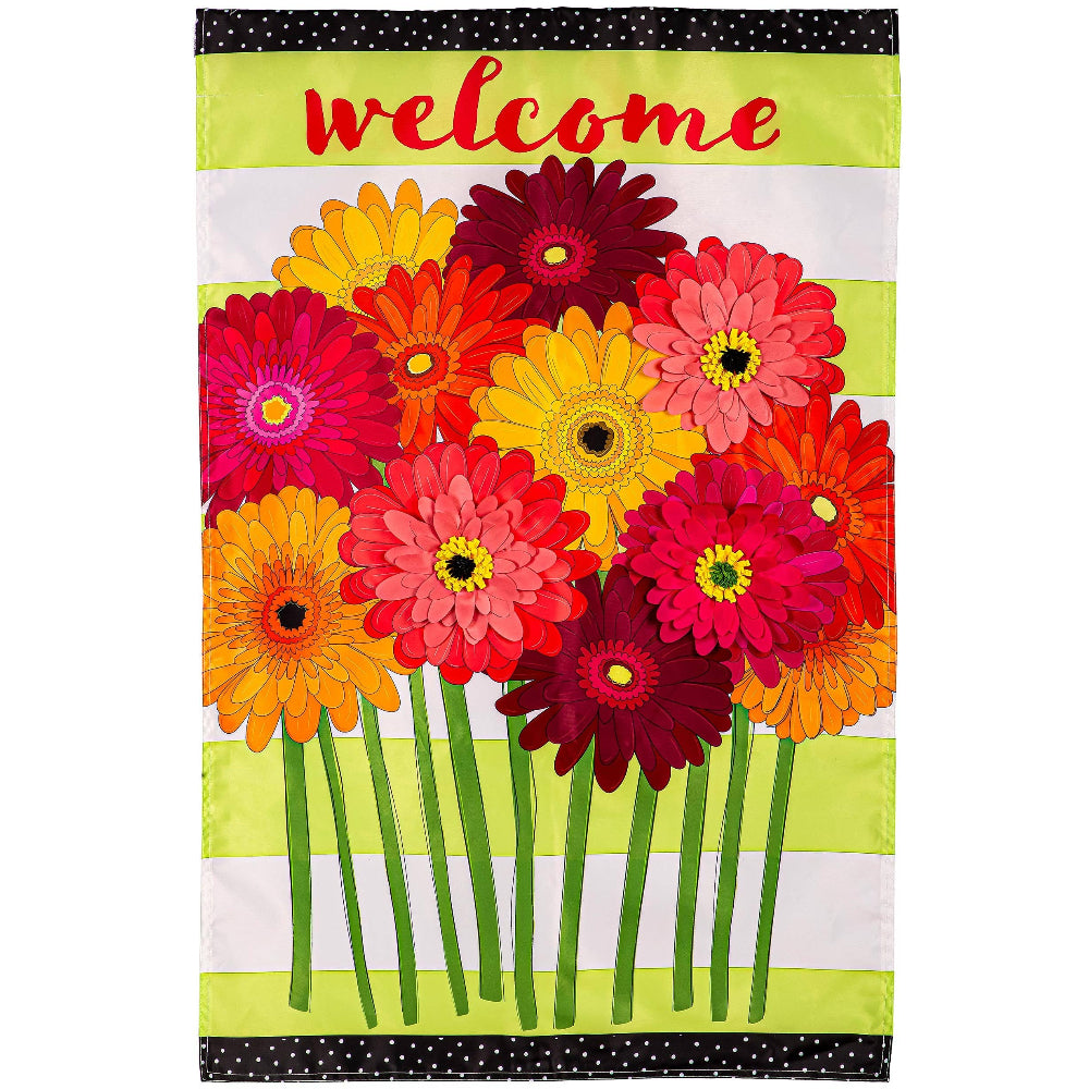 Evergreen Floral Themed House Flags - 28" x 44"