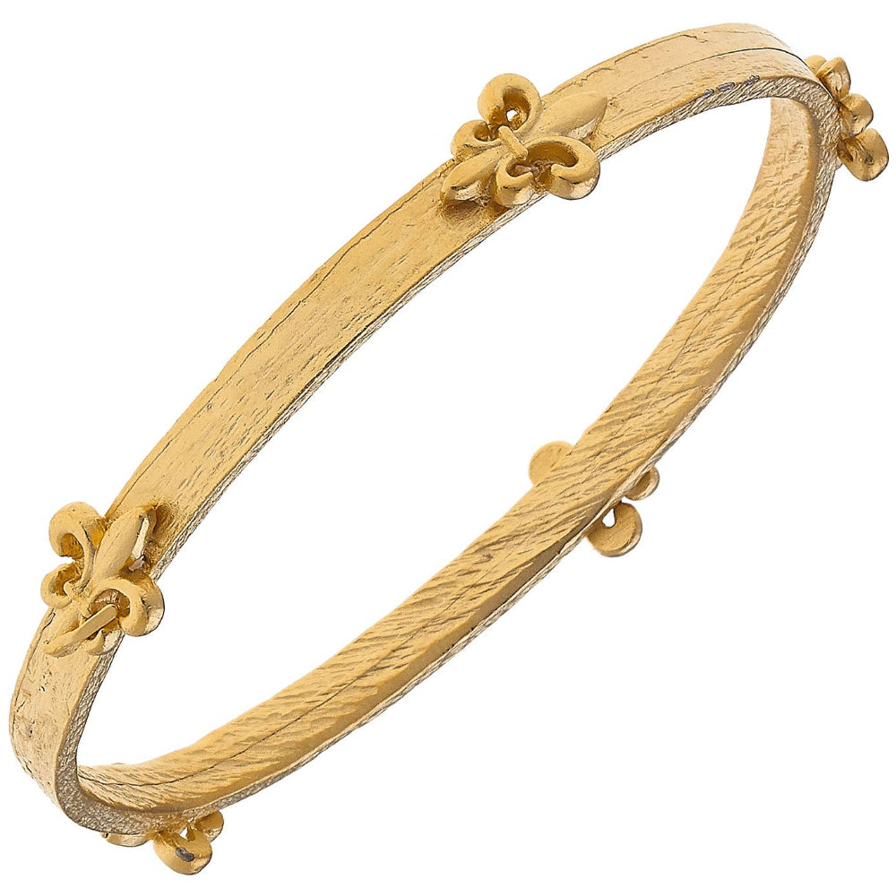 Susan Shaw Gold Fleur de Lis Bangle