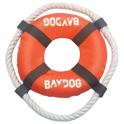 Baydog Nautical Float Life Ring Rope Toy - 13"
