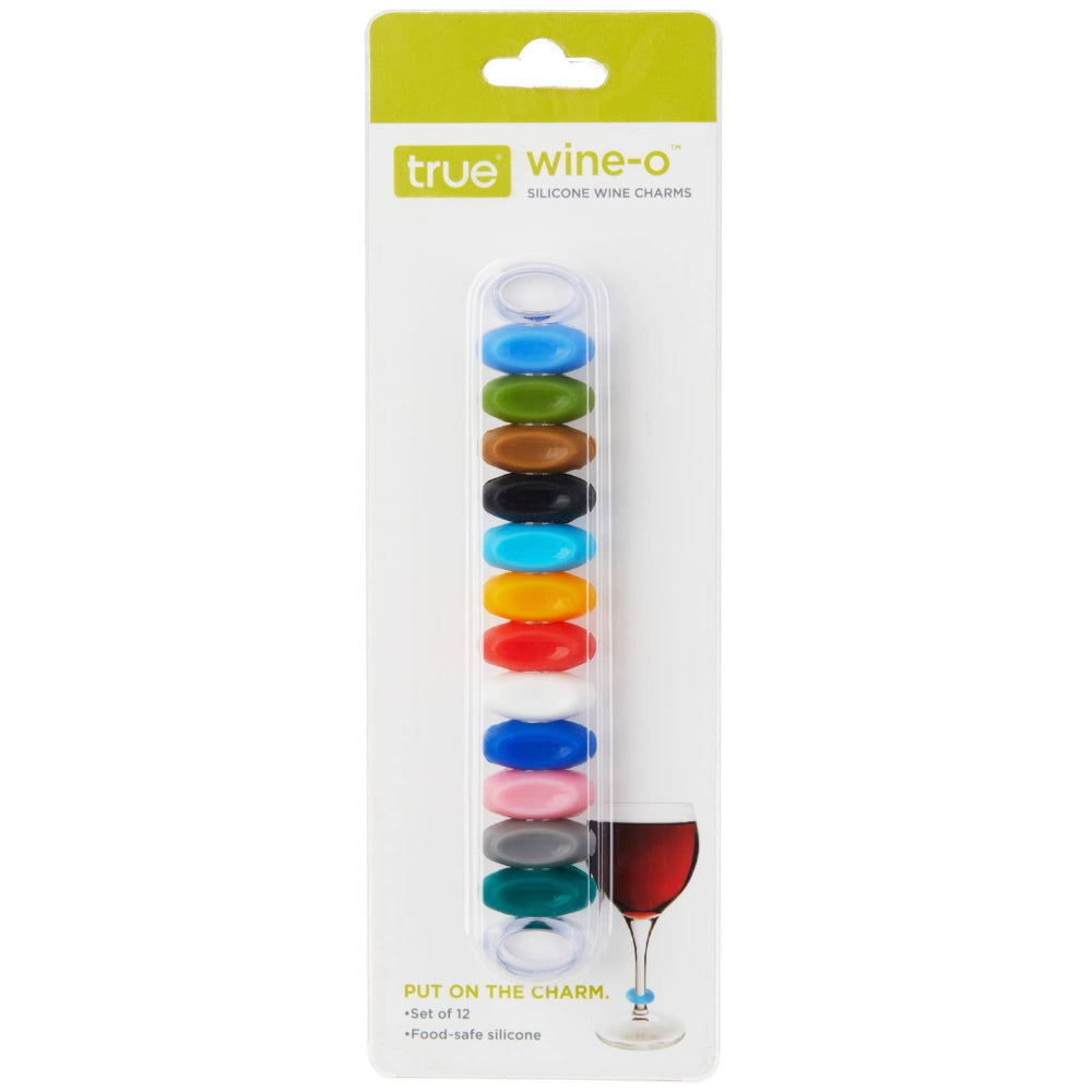 TRUE Wine-O Assorted Silicone Wine Glass Charms - 12 pc.