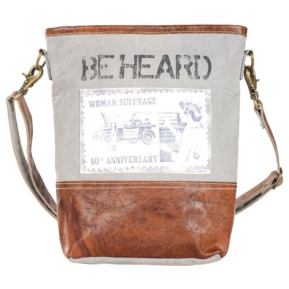 Clea Ray Canvas "Be Heard" Shoulder Bag