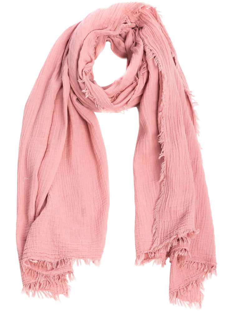 Saachi Cotton Fringed Light Scarves - 39" x 71"