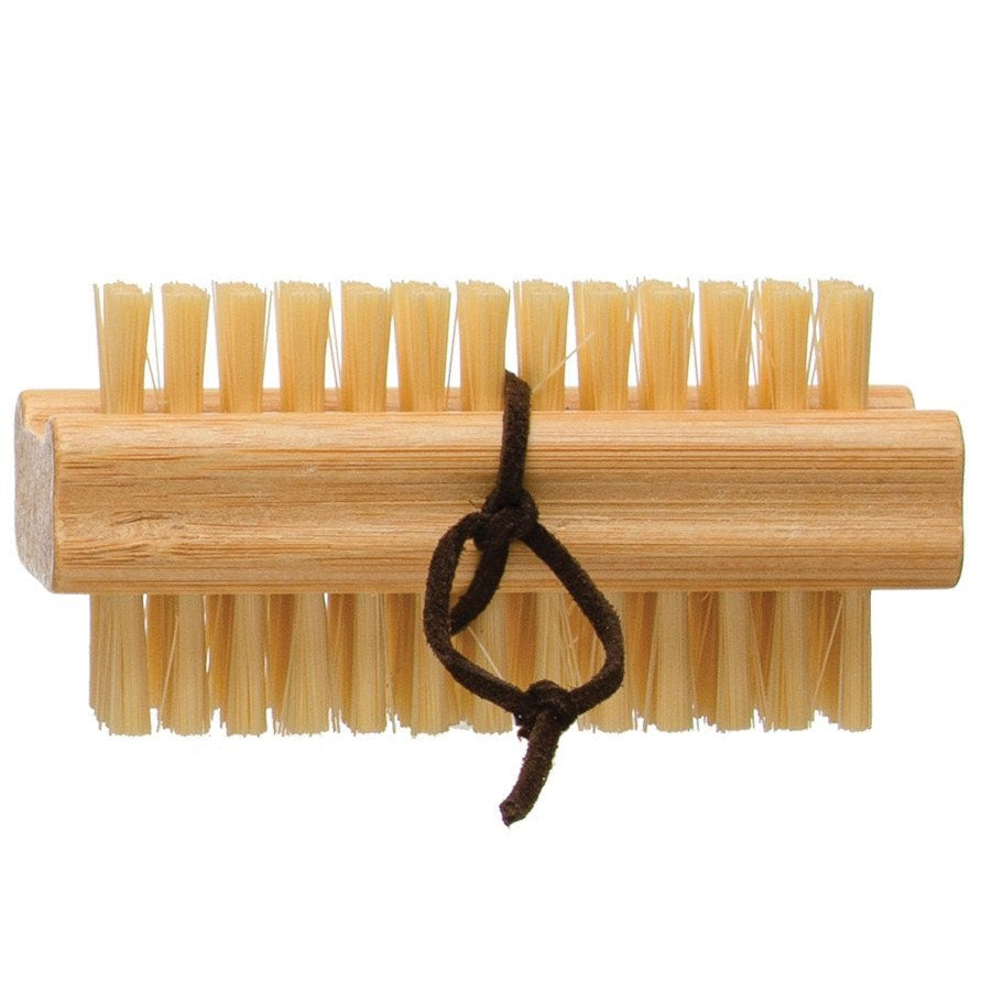 Miniature Polyester Bristle Bamboo Scrubbing Brush - 3.75"
