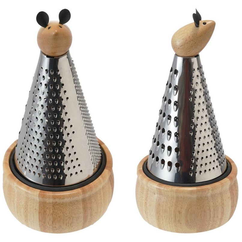 Stainless Steel Mouse-Topped Conical Cheese Grater - 10"