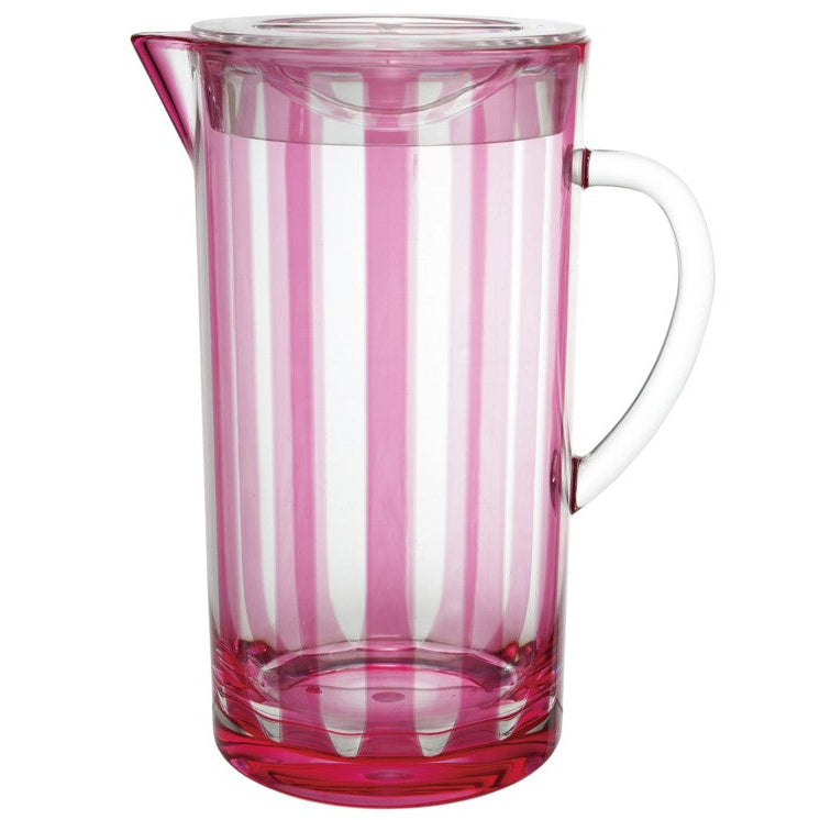 Striped Fuchsia Acrylic Pitcher - 2.5 qt.