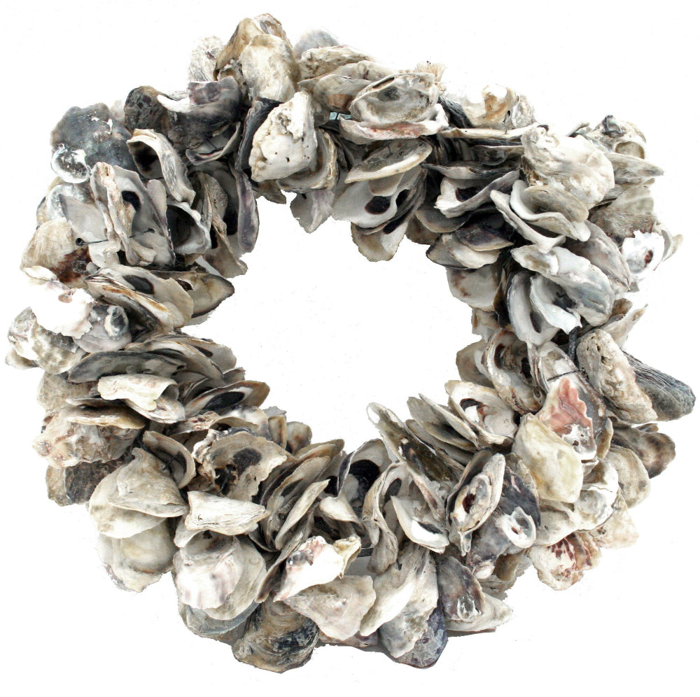 Modern Coastal Oyster Shell Wreath - 8" & 10"