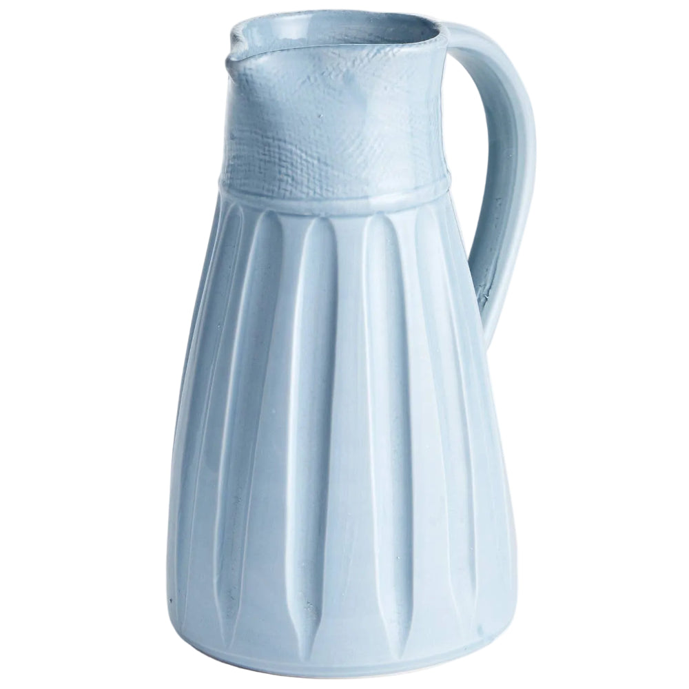 Napa Cascina Blue Ceramic Decorative Pitcher - 13.75"
