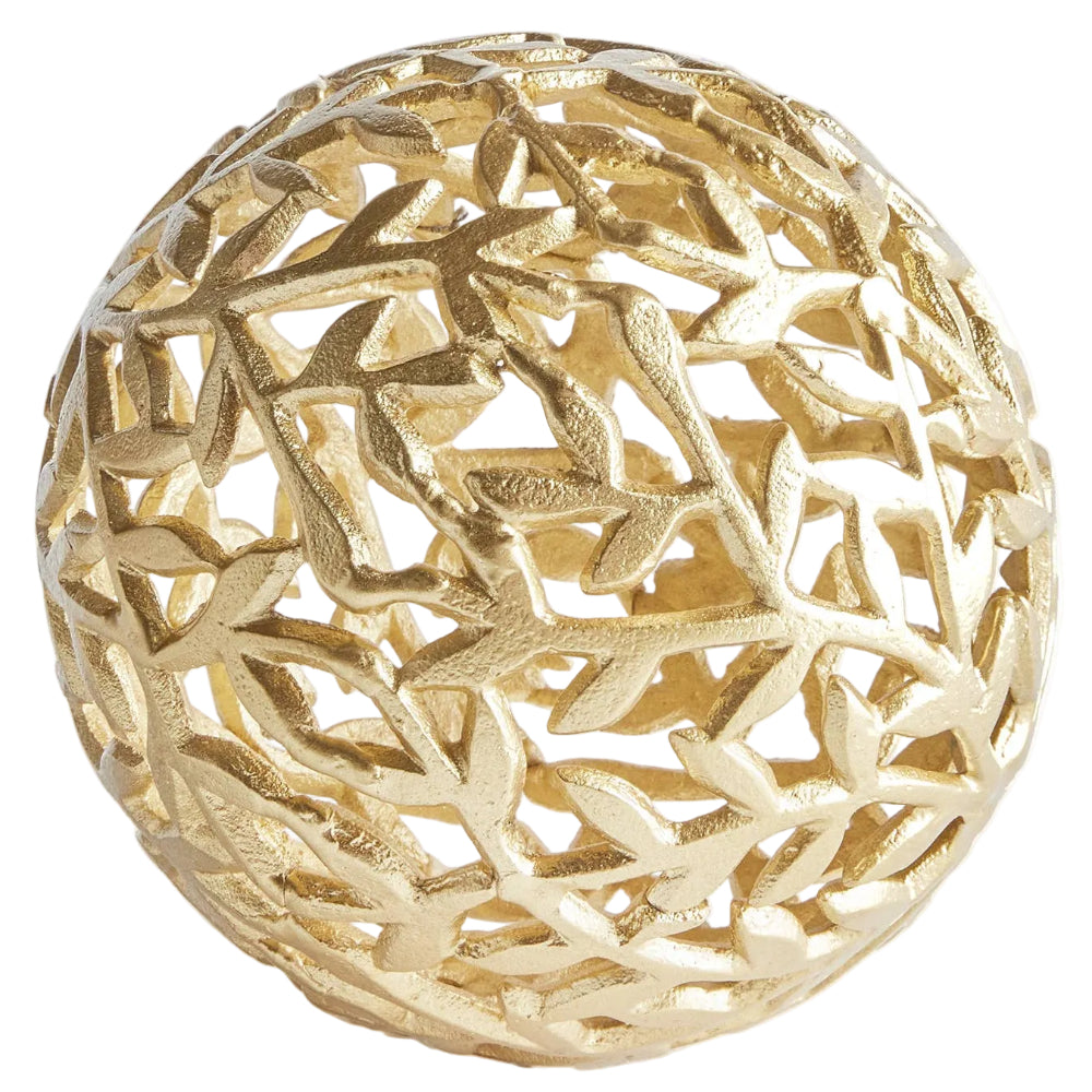 Napa Celine Cast Aluminum Gold Décor Ball - 6" & 8"
