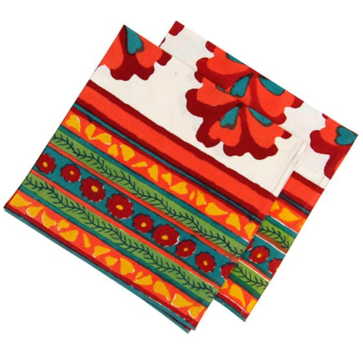Pacific & Rose Block-Printed Cotton Napkins - 4 pc.