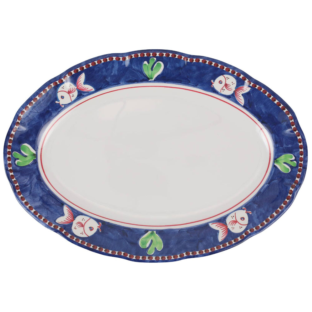 Vietri Melamine Campagna Pesce Oval Platter - 11.5" x 16"
