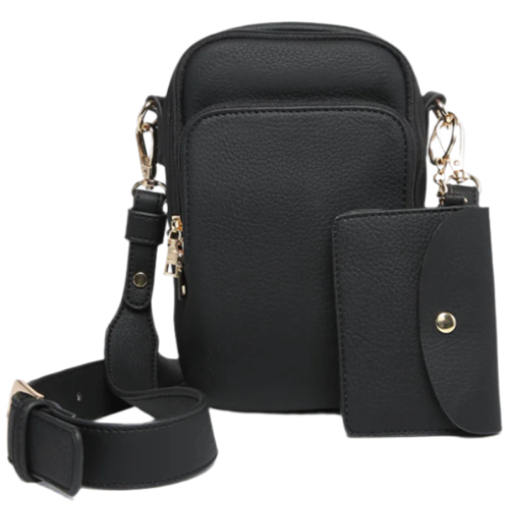 Jen & Co. Parker 3-Compartment Vegan Leather Crossbody Bag