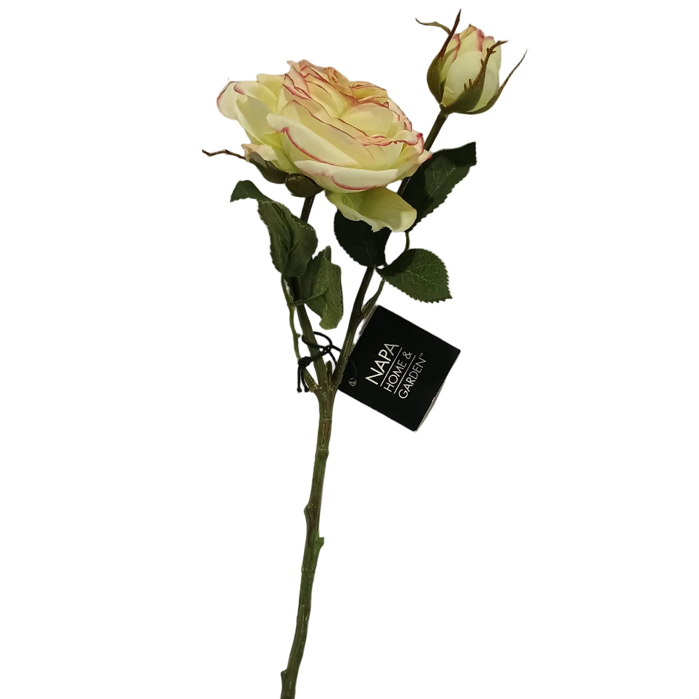 Napa Faux White Garden Rose - 14"