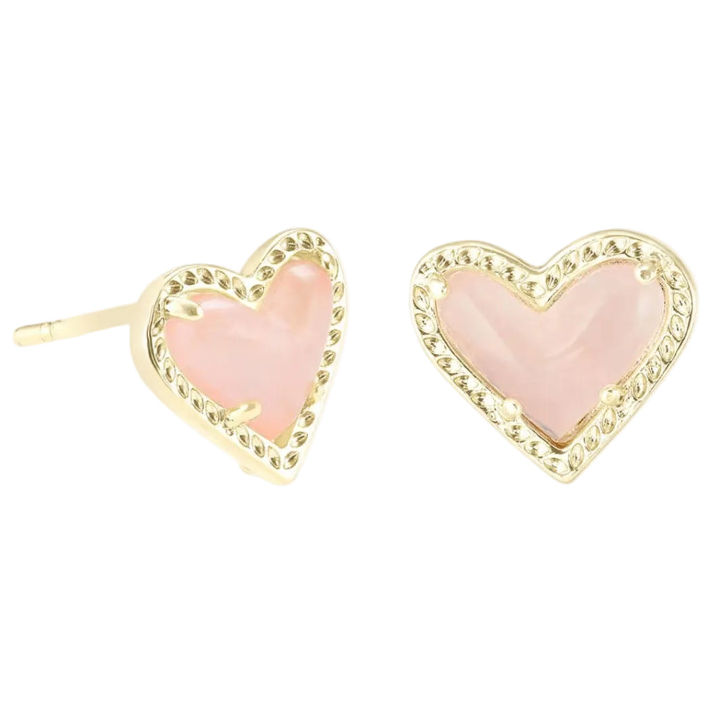Kendra Scott Ari Heart Gold Stud Earrings