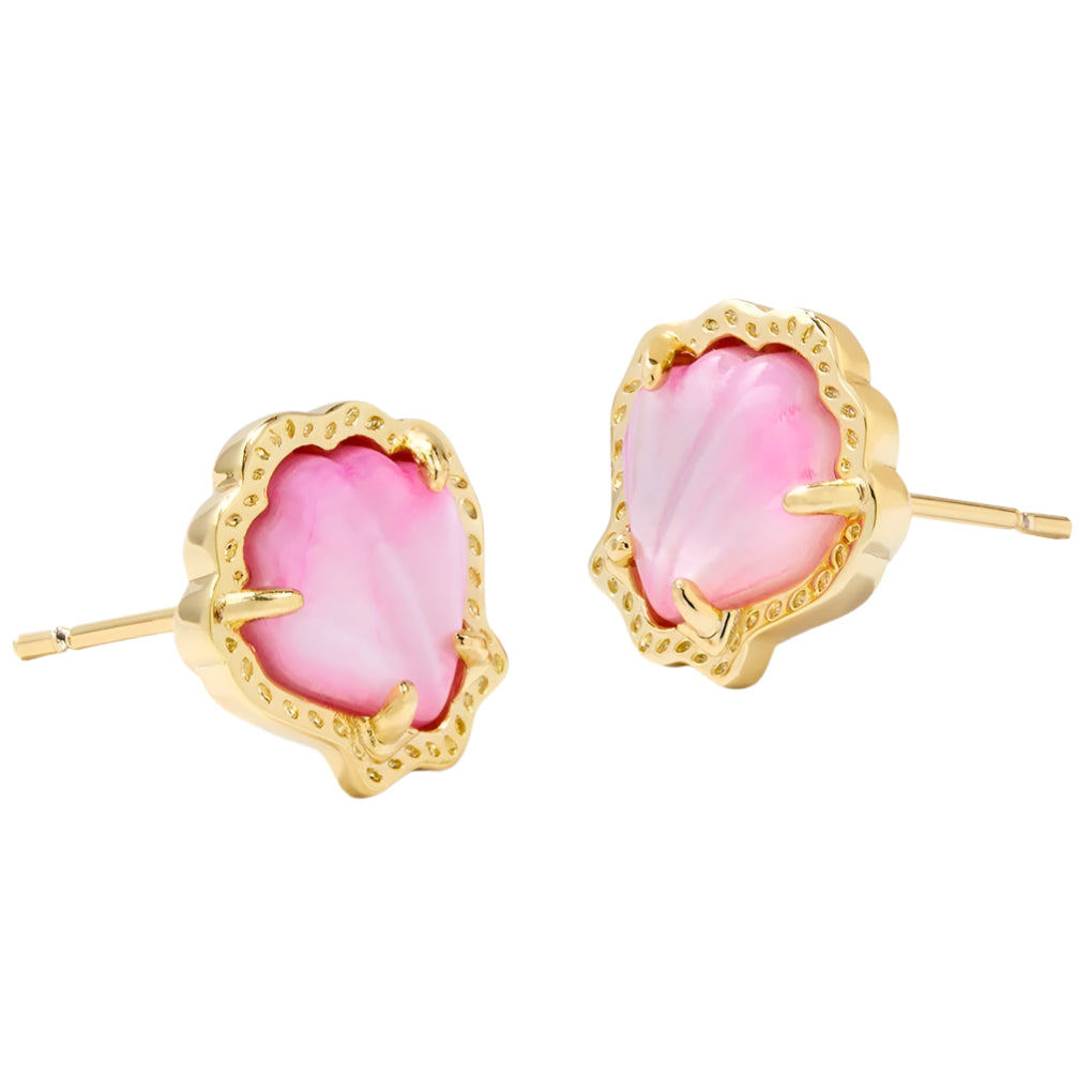 Kendra Scott Brynne Gold Shell Stud Earrings