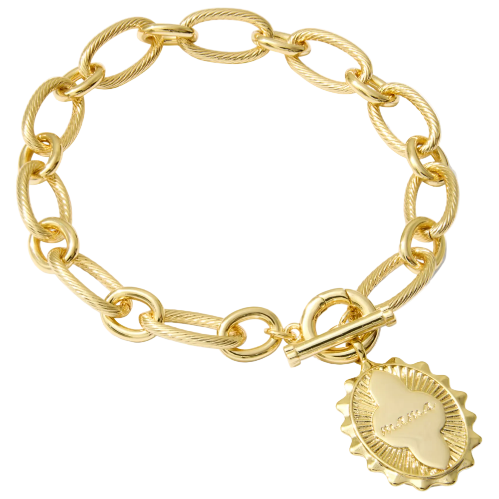 Kendra Scott "Mama" Chainlink & Charm Bracelet
