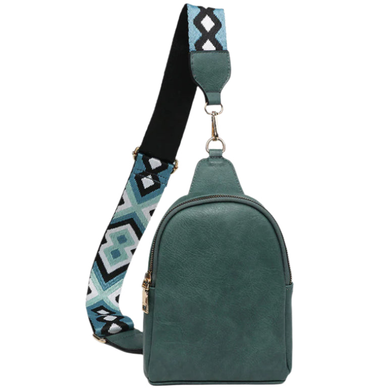 Jen & Co. Ellen Guitar Strap Vegan Leather Sling Bag
