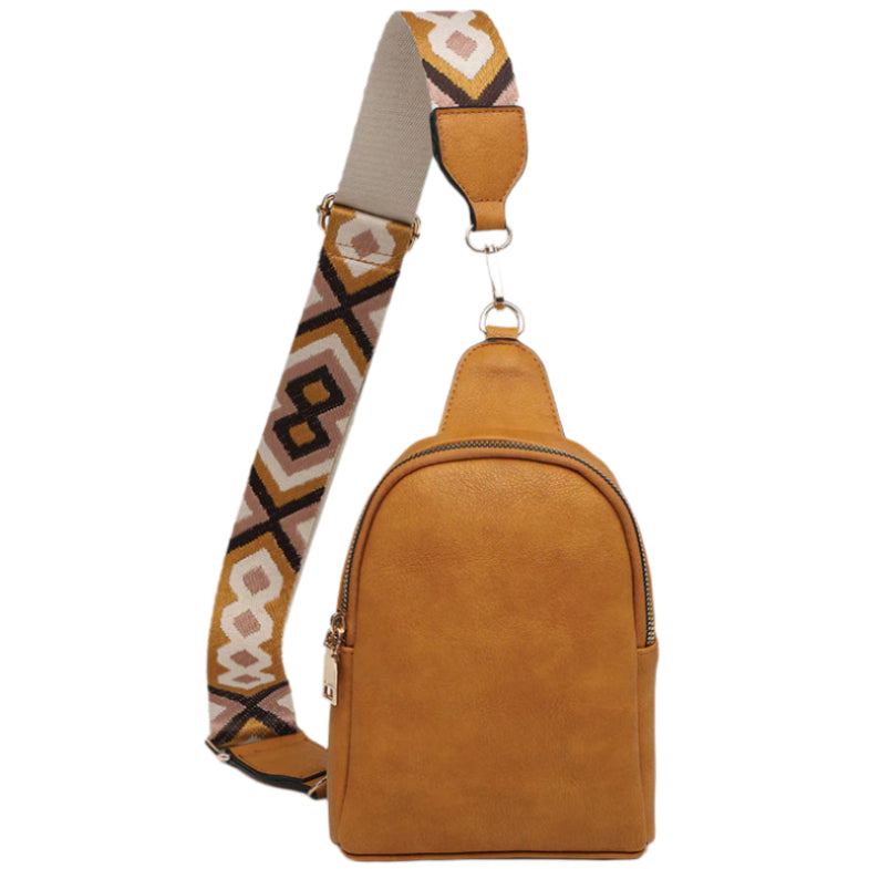 Jen & Co. Ellen Guitar Strap Vegan Leather Sling Bag