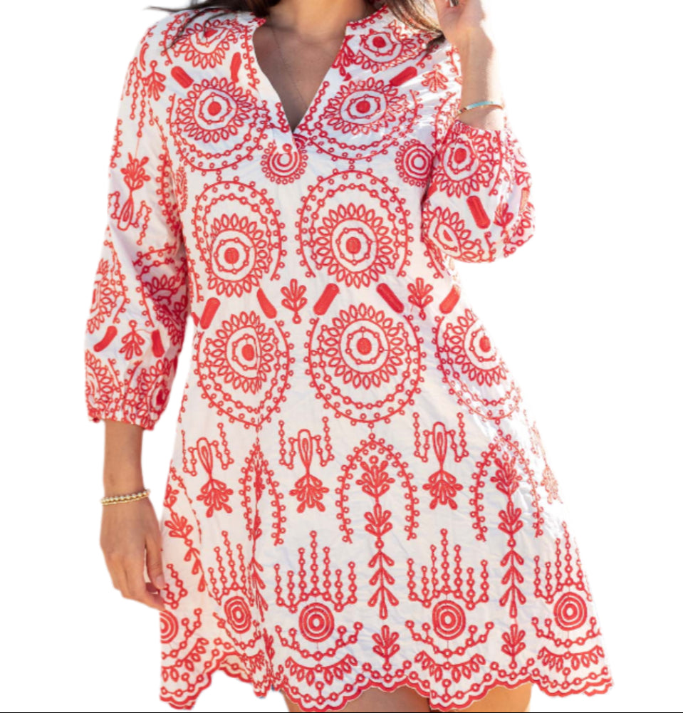 Mersea Edie Embroidered Tunic Dresses