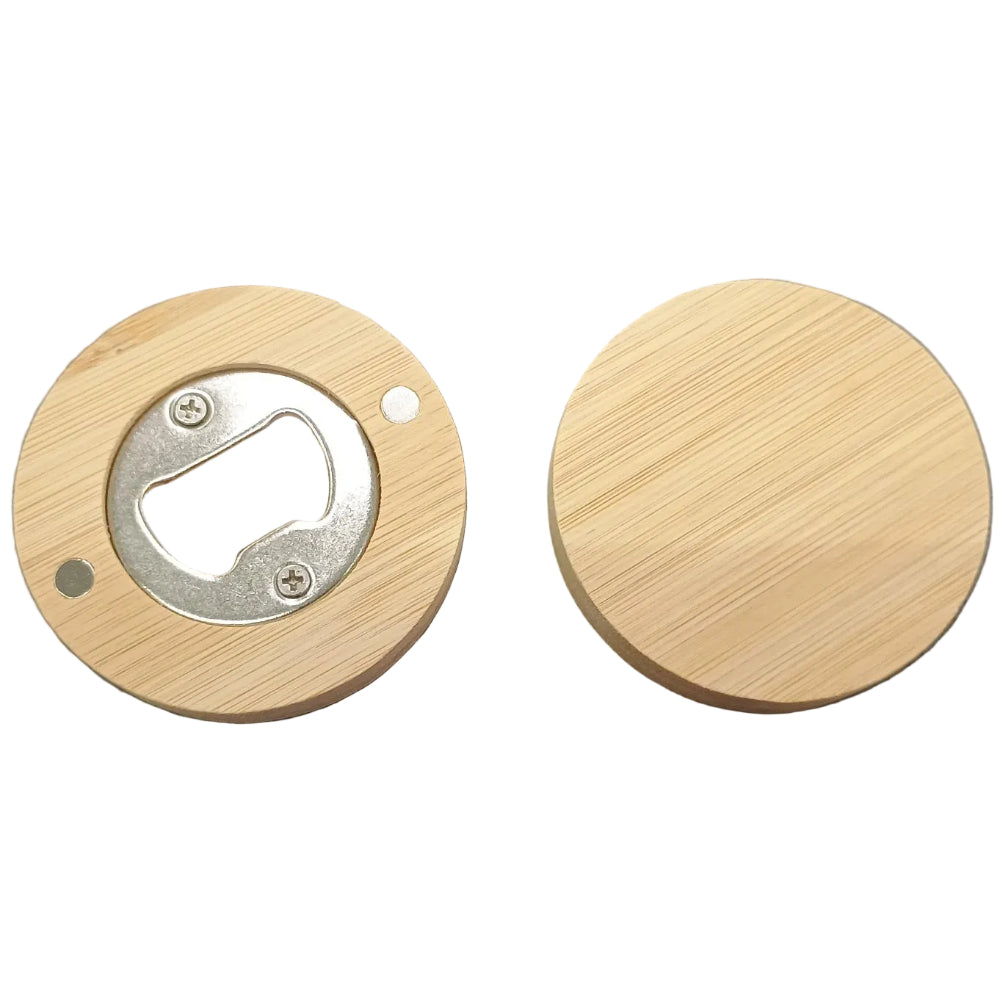 Magnetic Wood-Backed Bottle Opener (Blank)