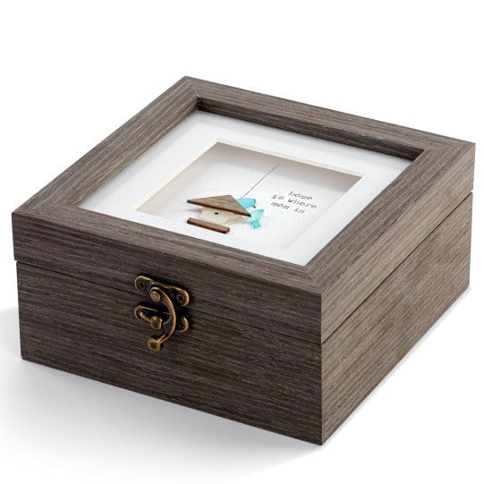 "Home Is Where Mom Is" Wood Keepsake Box