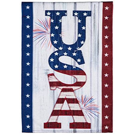 Evergreen Patriotic Themed Garden Flags - 12.5" x 18"