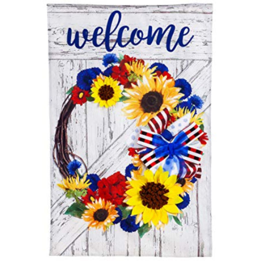 Evergreen Patriotic Themed House Flags - 28" x 44"